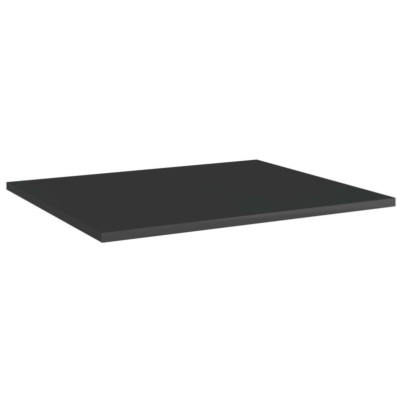 vidaXL Bookshelf Boards 8 pcs High Gloss Black 23.6"x19.7"x0.6" Chipboard