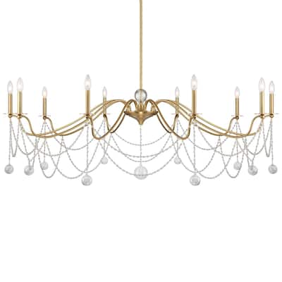 Savoy House 1-7504-10 Mariposa 10 Light 60" Wide Crystal Candle Style