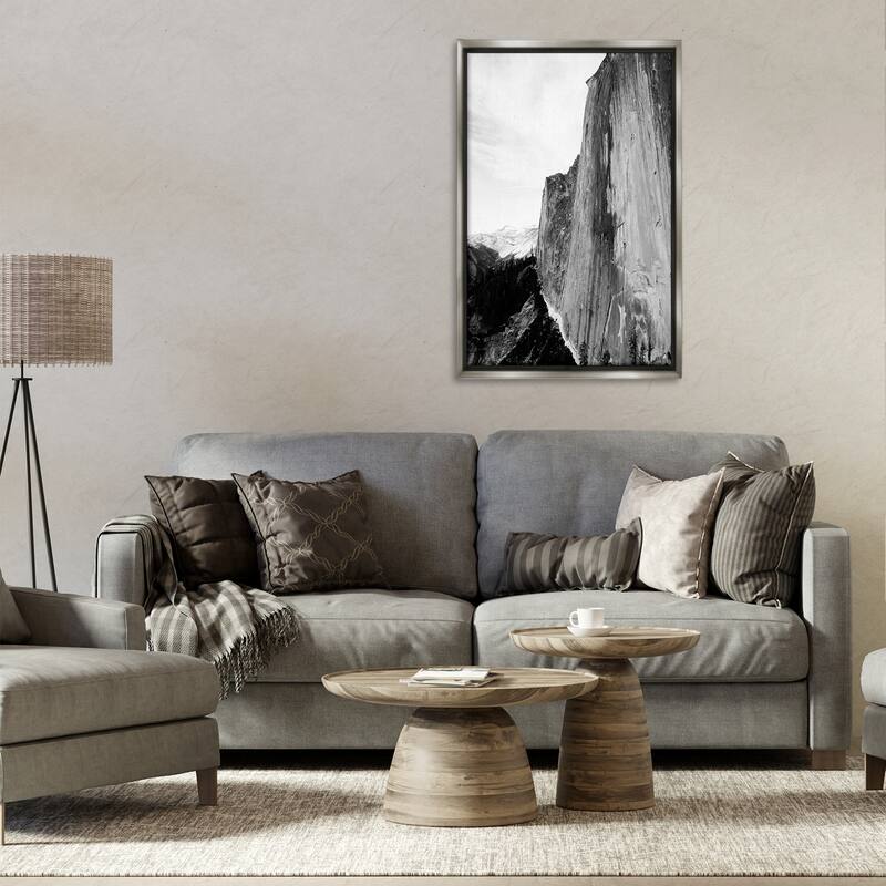 Stupell Tall Natural Cliff at Yosemite Framed Floater Canvas Wall Art Design By Gemma Bardot