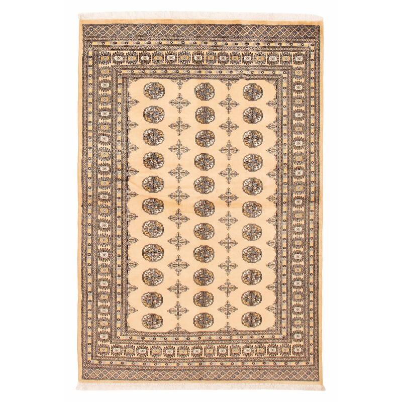 ECARPETGALLERY Hand-knotted Peshawar Bokhara Ivory Wool Rug - 5'9 x 8'3 - 5'9 x 8'3 - Ivory