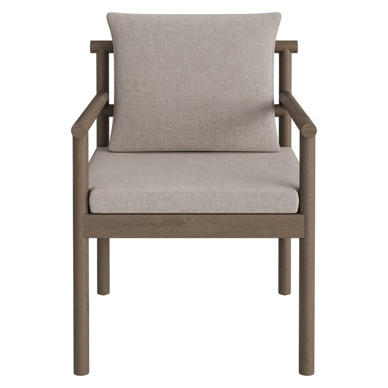 Eleni Outdoor Patio Teak Wood Rope Dining Chair