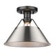 preview thumbnail 7 of 6, Golden Lighting Orwell 10" Wide Semi-Flush Ceiling Fixture