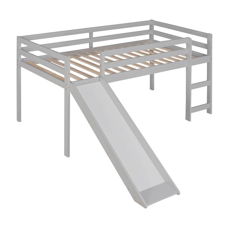 Merax Twin Loft Bed with Slide, Ladder