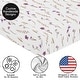 preview thumbnail 5 of 4, Sweet Jojo Designs Boho Floral Garden Flower Girl 2 Pack Fitted Crib Sheets Solid Purple and Watercolor Bohemian Farmhouse Chic