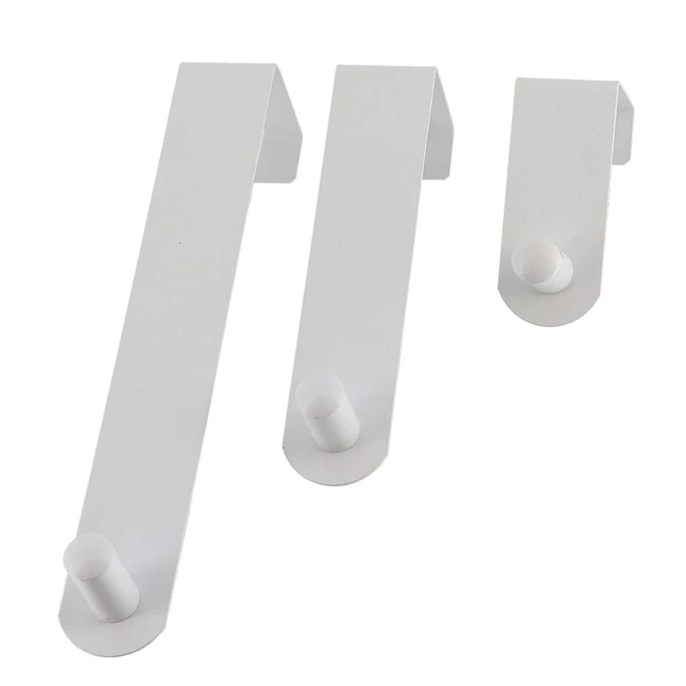 Adjustable Over The Door Hooks - 3-Piece Door Hanger Set for Clothing and Accessories