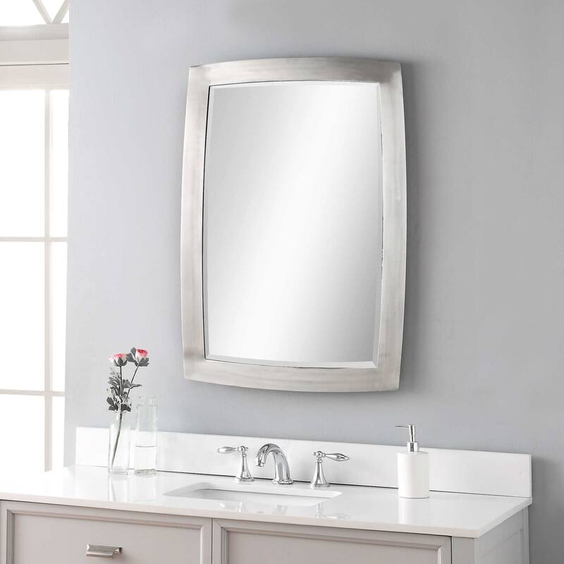 Rectangular Wall Mirror - 34" - Silver