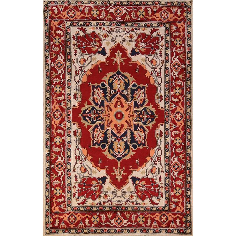 Red Sultanabad Oriental Area Rug Handmade Wool Carpet - 8'0" x 9'8"