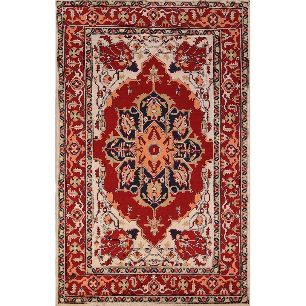Red Sultanabad Oriental Area Rug Handmade Wool Carpet - 8'0" x 9'8"