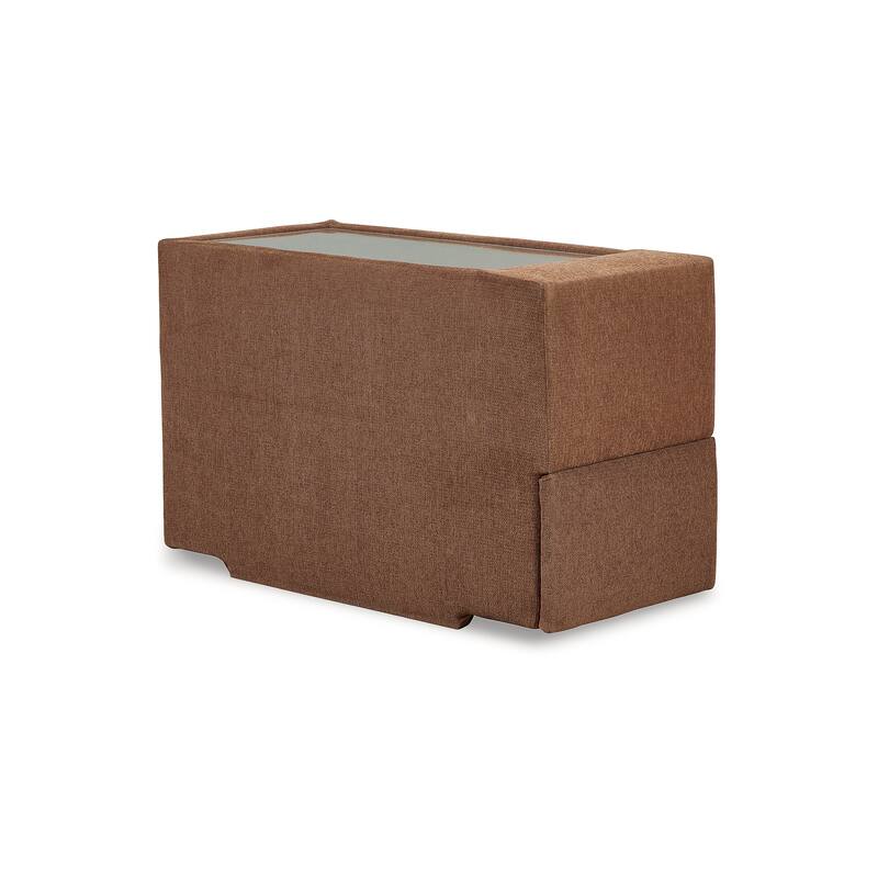 Signature Design by Ashley Modmax Orange 7-Piece Sectional with Storage Console - 138"W x 86"D x 36"H