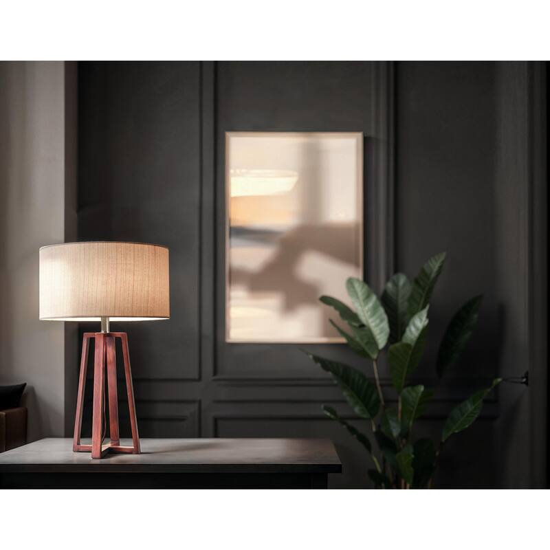 Carson Carrington Riga 24-inch Walnut Table Lamp