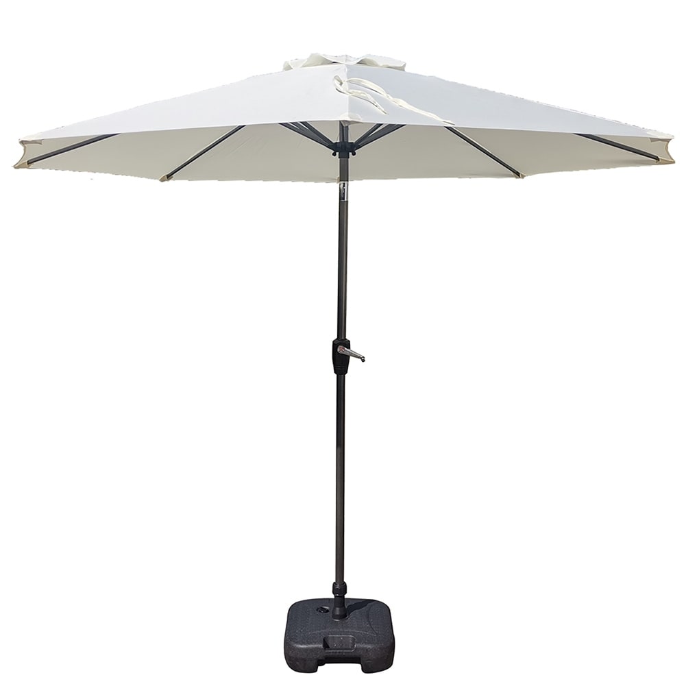 Shop 9 Foot Crank Wall Hugger Patio Umbrella Without Base Overstock 32221707