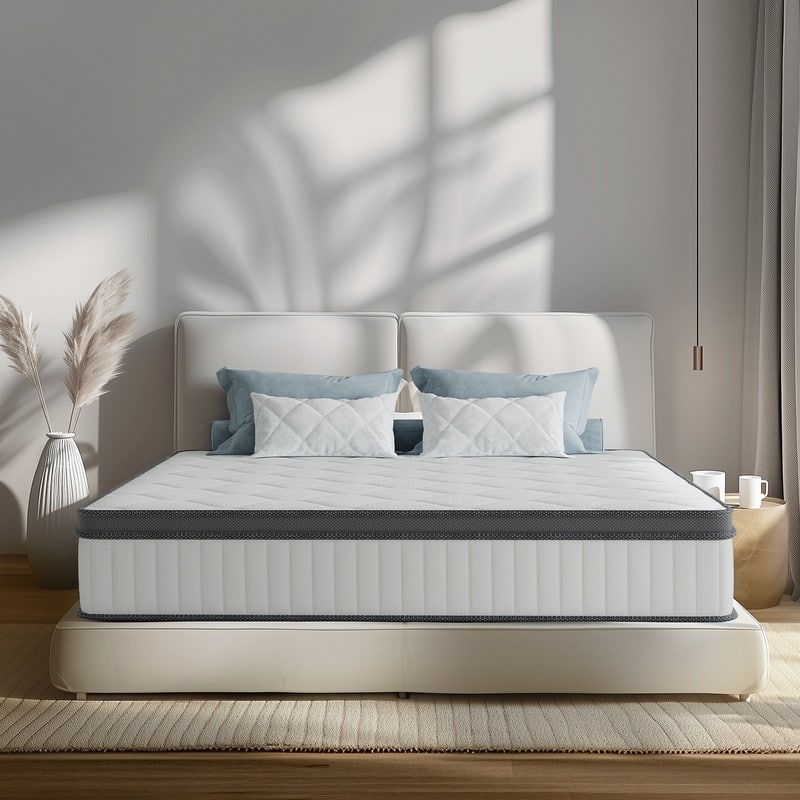 SweDrea 12 in. Medium Hybrid Memory Foam Mattress with CertiPUR-US and Oeko-TEX , Featuring Bamboo Charcoal Absorption.