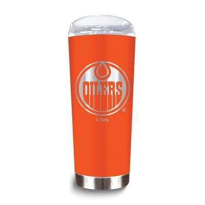 Curata NHL Edmonton Oilers Stainless Steel 18 Oz. Roadie Tumbler with Lid