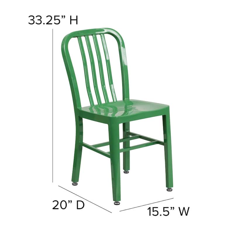 Metal Indoor-Outdoor Chair - 15.5"W x 20"D x 33.25"H