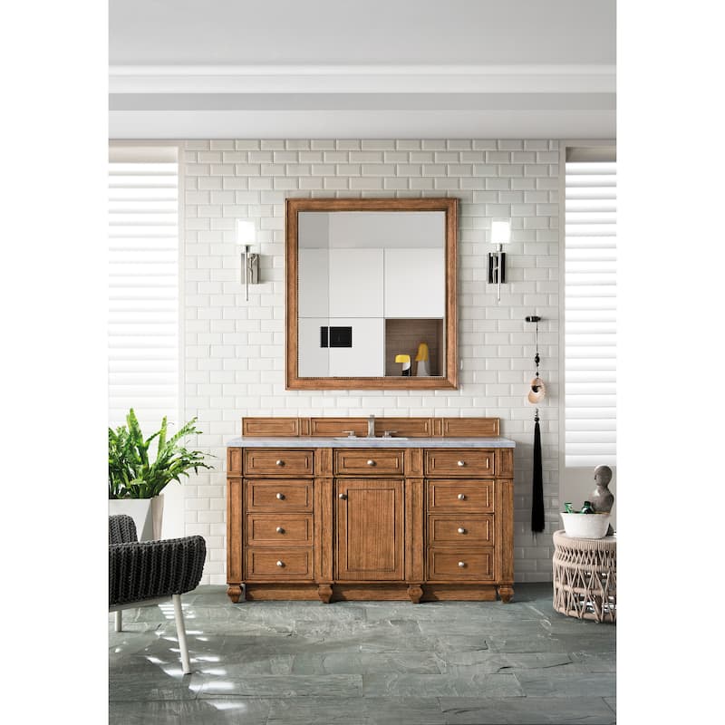 James Martin Vanities Bristol 60" Single Vanity, Saddle Brown