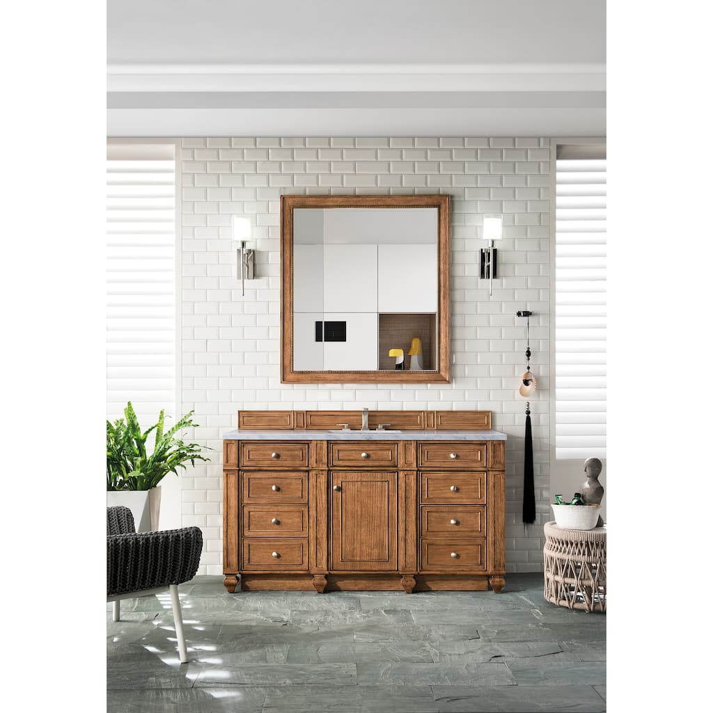 James Martin Vanities Bristol 60" Single Vanity, Saddle Brown