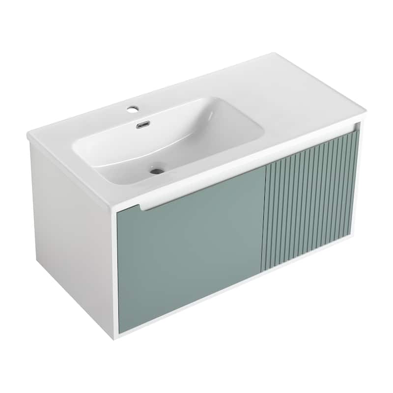 Topcraft Wall-Mounted Bathroom Vanity With Sink