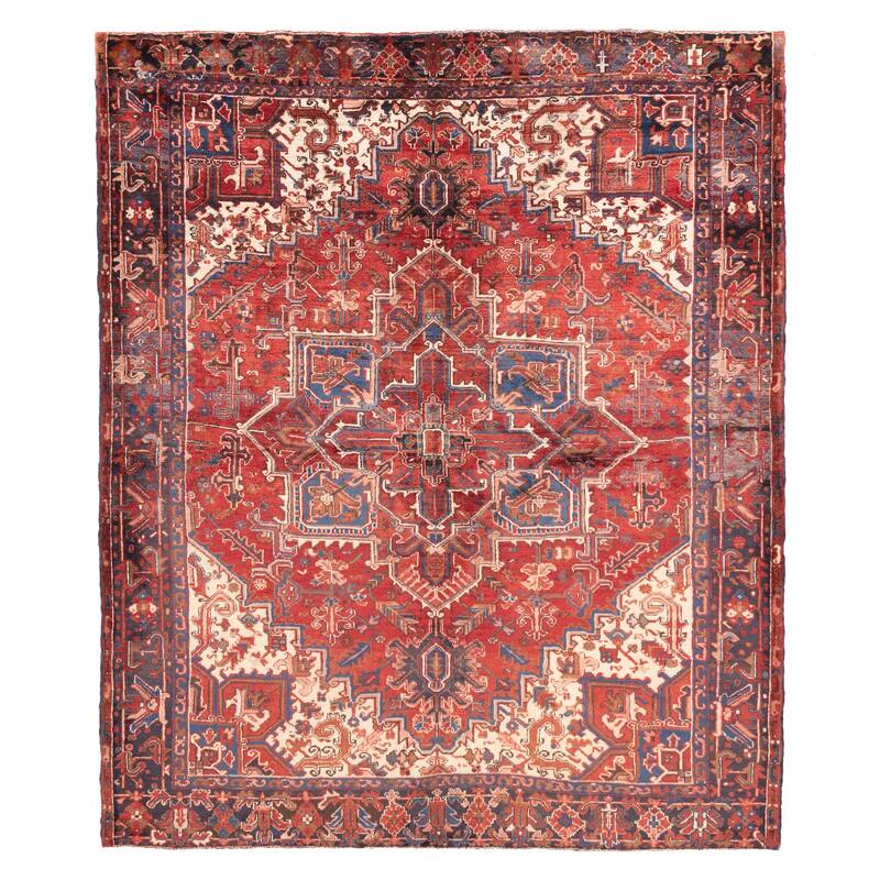 ECARPETGALLERY Hand-knotted Sarabi Red Wool Rug - 7'5 x 8'11