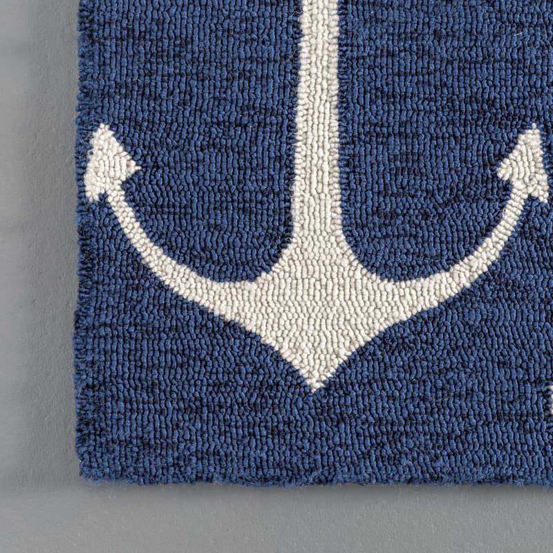 Nuloom Indoor/Outdoor Nautical Anchor Area Rug