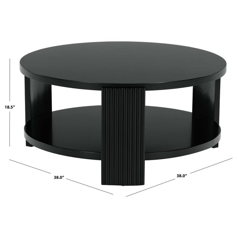 SAFAVIEH Couture Liabella Round Wood Coffee Table - 38"W x 38"D x 19"H
