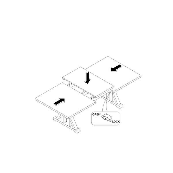 Best Quality Furniture Rustic Dining Table w/Center 24Inch Leaf Oak