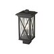 preview thumbnail 3 of 4, Brookside 1 Light Outdoor Post Mount Fixture - Black