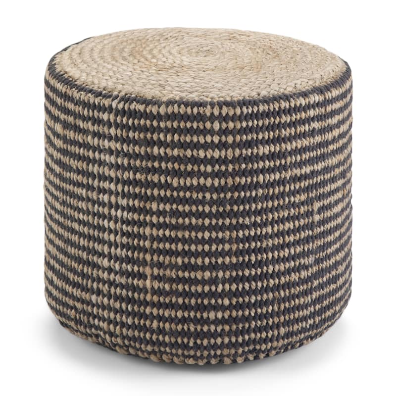 WYNDENHALL Jordi Boho Round Braided Pouf
