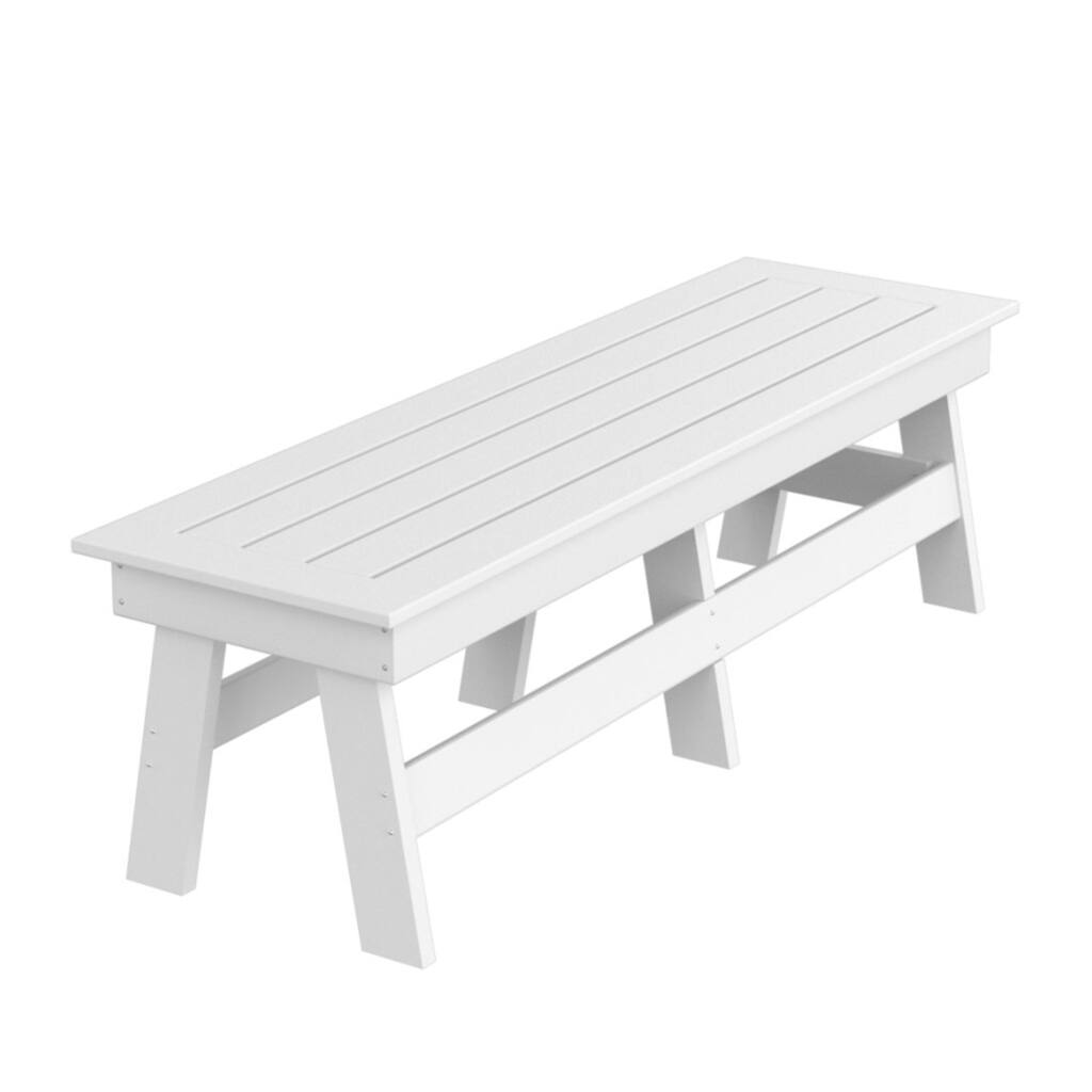 Williamspace Outdoor Recycled Plastic Patio Dining Bench - N/A