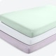 preview thumbnail 31 of 58, Bare Home Solid Ultra-Soft Crib Fitted Sheet Crib - 3 Pack - Spring Mint/Lilac/White