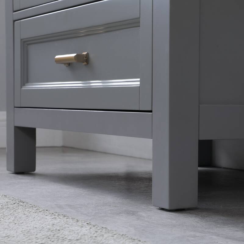 Altair Isla Single Bathroom Vanity Set and Aosta White Countertop without Mirror