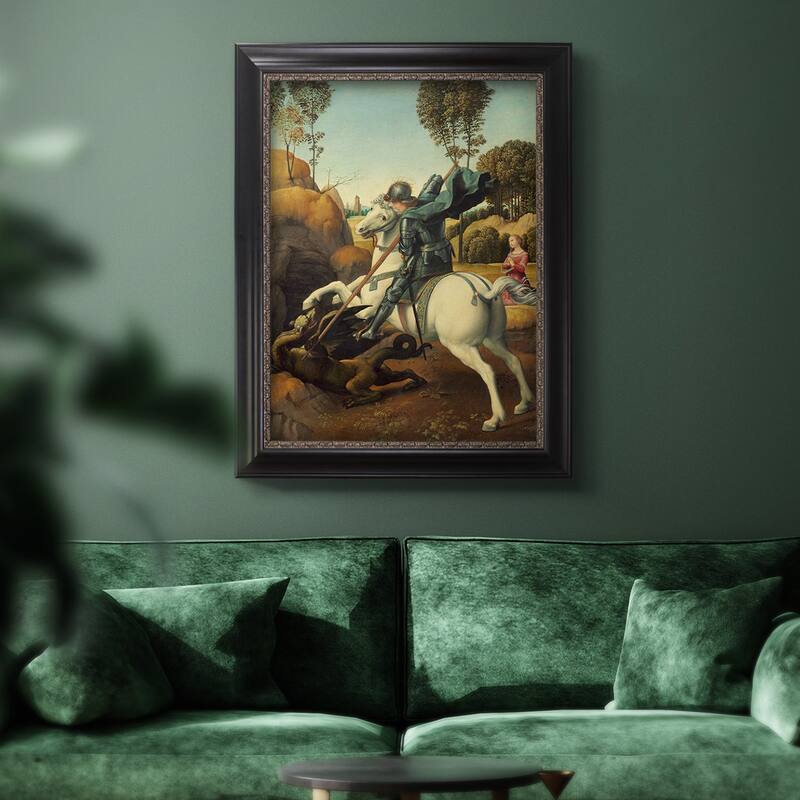 Saint George and the Dragon Premium Framed Canvas- Ready to Hang