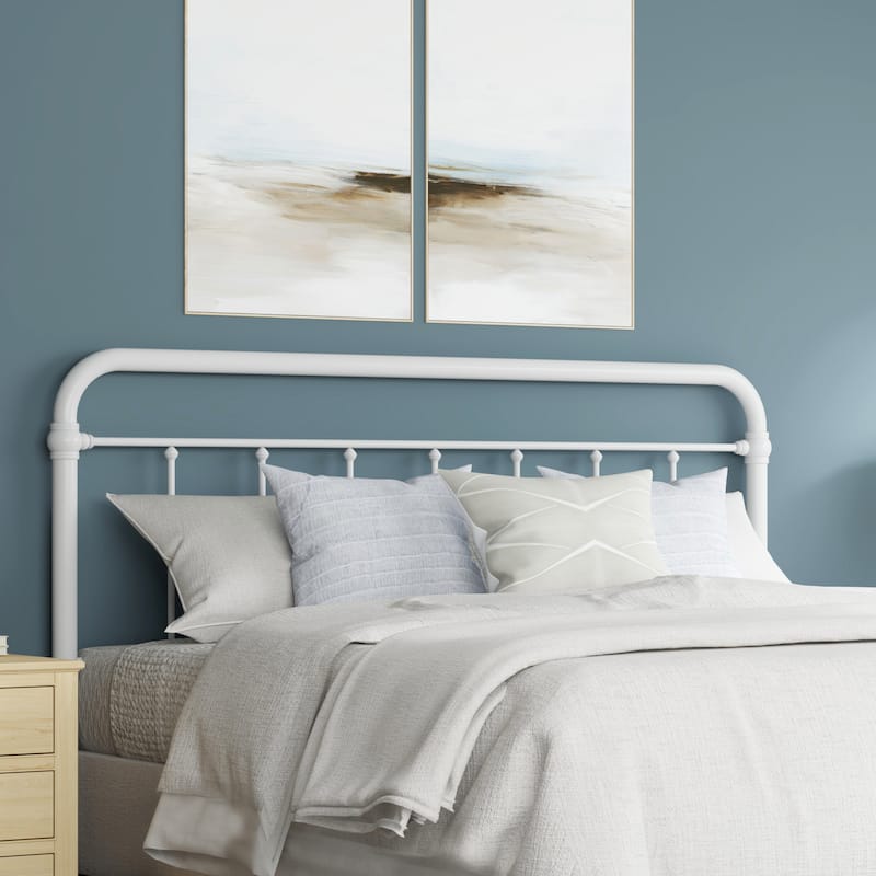 Hillsdale Kirkland Metal Headboard, White