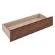 preview thumbnail 15 of 13, Walnut Full Size Wooden House Bed with Two Drawers and Fence for Boys, Girls and Bedroom