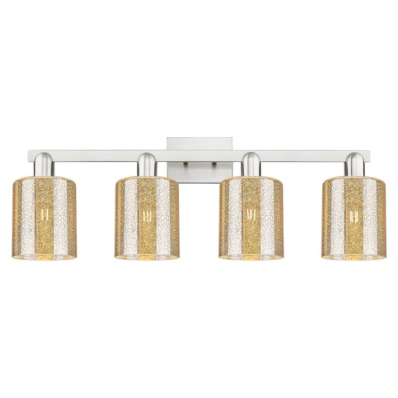 Innovations Lighting 716-4W-11-32 Cobbleskill Vanity Cobbleskill 4 - Brushed Satin Nickel / Mercury
