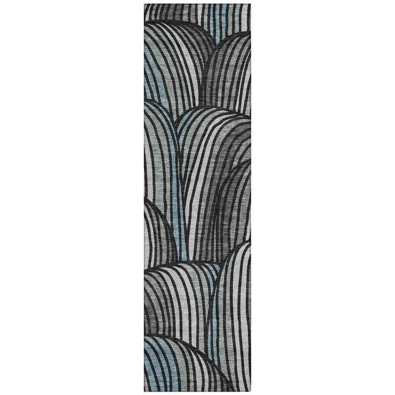 Machine Washable Indoor/ Outdoor Modern Parsons Chantille Rug