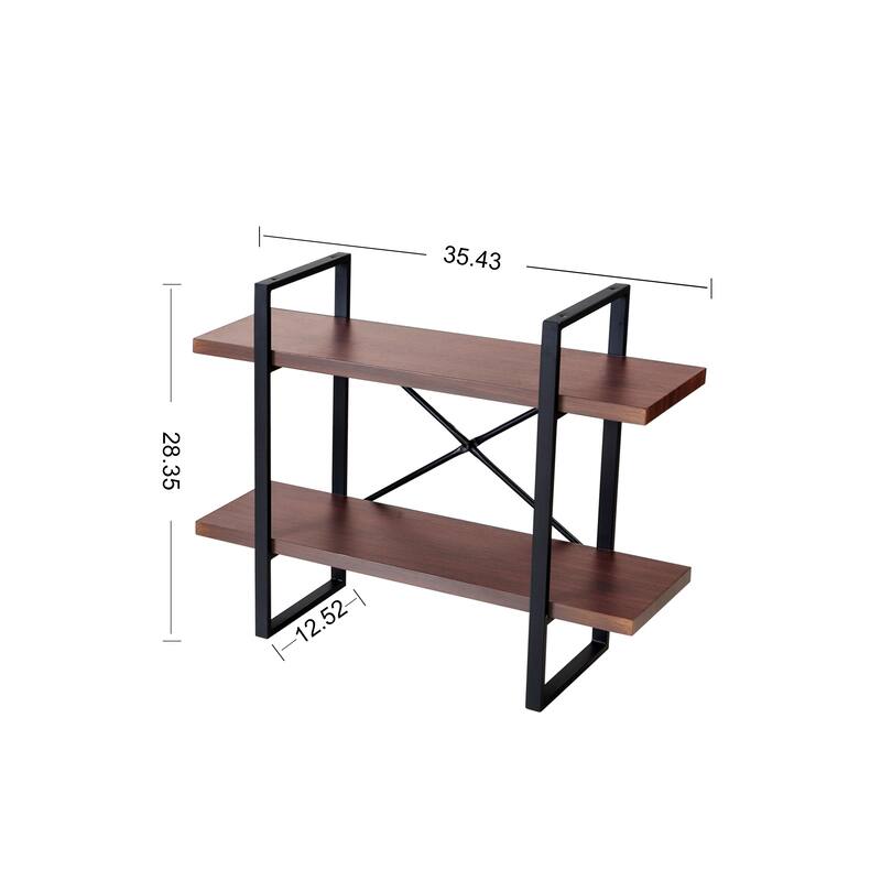 Carbon Loft Strohn and Adjustable Wood and Metal Display and Etagere Bookshelves and Bookcases
