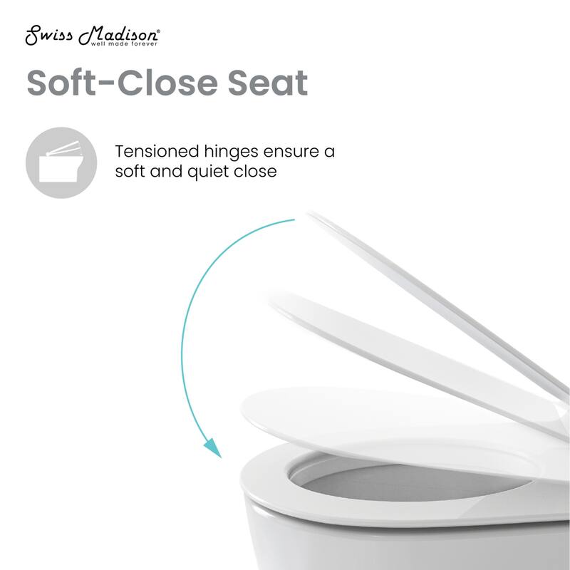 Swiss Madison SM-WT560 Plaisir Round Toilet Bowl Only - Seat Included