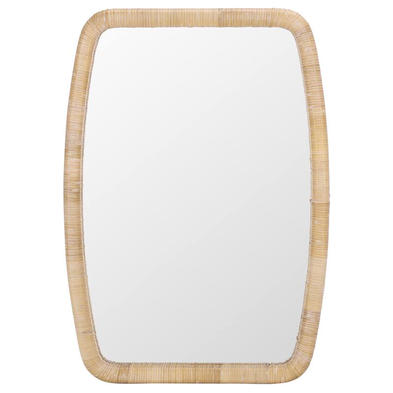 SAFAVIEH Home Lani - 21 x 30-inch, MDF/Rattan,Glass, Mirror - 21"W x 2"D x 30"H