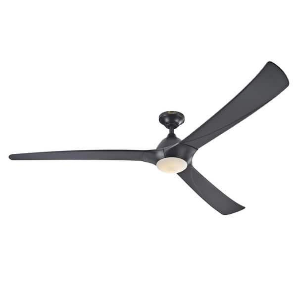 slide 2 of 11, Westinghouse Techno II 72-Inch Indoor DC Motor Ceiling Fan with Dimmable LED Light Kit Black