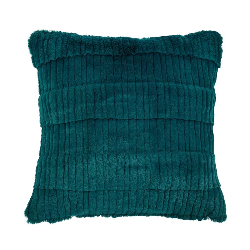 1 Pc Sculpted Stripe FauxFur Pillow Shell Decorative Cushion Cover