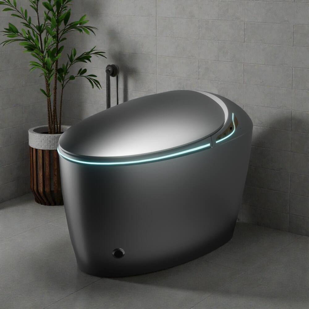 Smart Toilet with Built In Bidet. Auto Open Close Seat. Foot Sensor Flush. Heated Seat. Warm Water Dryer