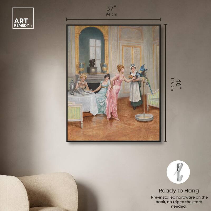 The Parrot and the Tea Party Canvas by Art Remedy