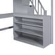 preview thumbnail 12 of 10, Full Size Loft Bed with Desk and Storage