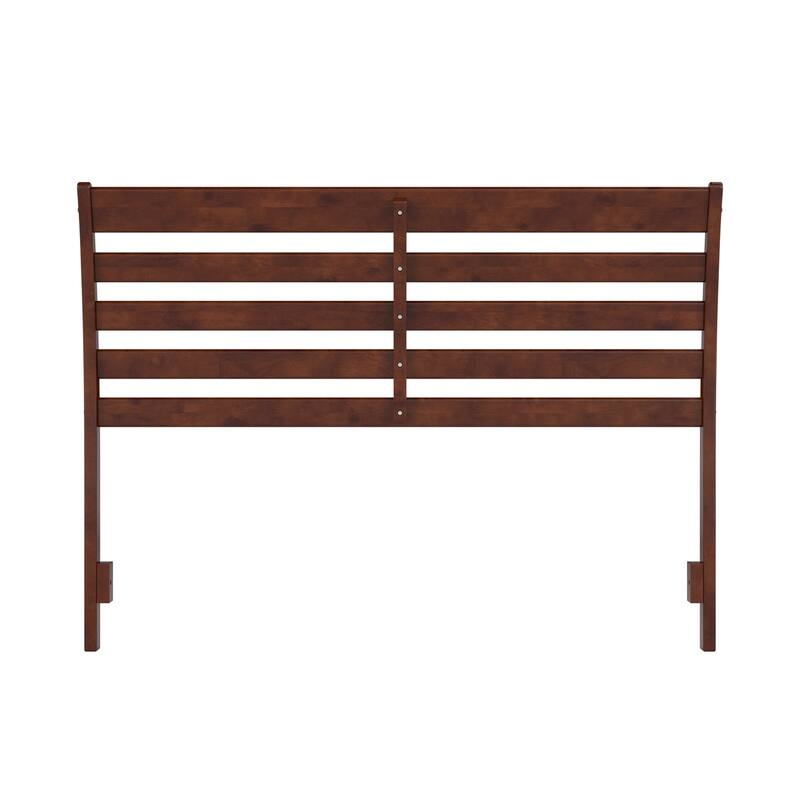 Solid Wood Headboard - Gothic Grace Design, USB Charger, Walnut Finish, Twin Queen King Size