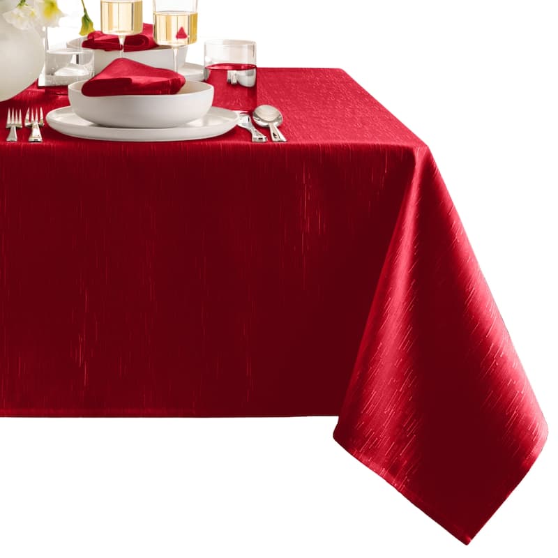 Continental Solid Texture Water and Stain Resistant Tablecloth