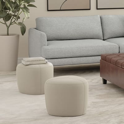 WYNDENHALL Brea 18 inch Wide Contemporary Irregular Ottoman Bench