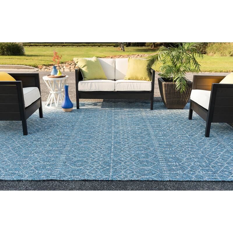 Seros Scandinavian Geometric Indoor/Outdoor Area Rug