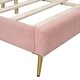 preview thumbnail 18 of 25, Queen Size Corduroy Platform Bed with Metal Legs,No Box Spring Needed