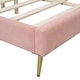 preview thumbnail 28 of 28, Queen Size Corduroy Upholstered Platform Bed with Wingback Headboard