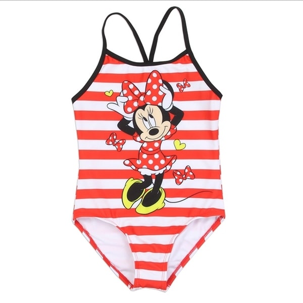 Shop Disney Little Girls Red White Stripe Minnie Mouse One Piece